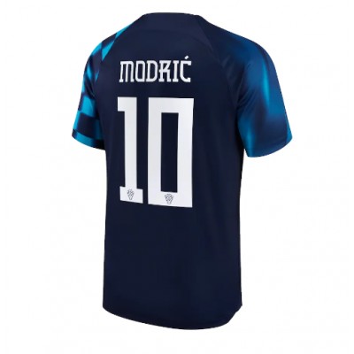 Moški Nogometni dresi Hrvaška Luka Modric #10 Gostujoči SP 2022 Kratek Rokav